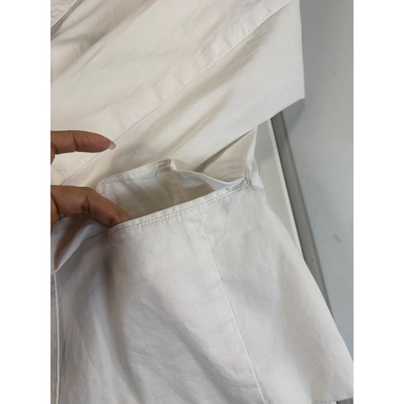 Madison & Max Womens Blazer Jacket Button Front White Cotton Blend Medium M - Picture 8 of 10